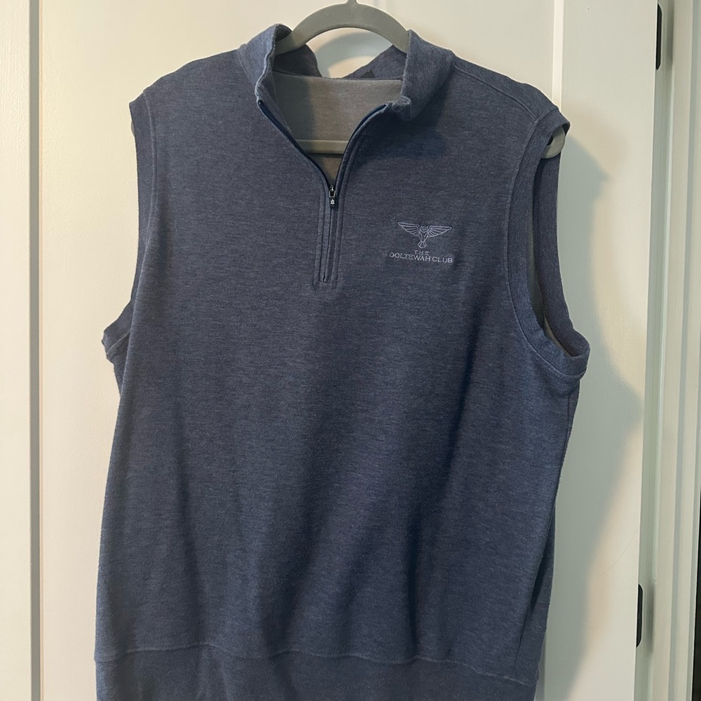 Men's Blue Half-Zip Vest Ooltewah Club Golf Vest
